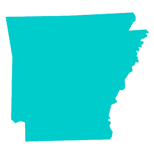 Map of Arkansas highlighting healthcare