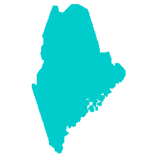 Map of Maine highlighting healthcare