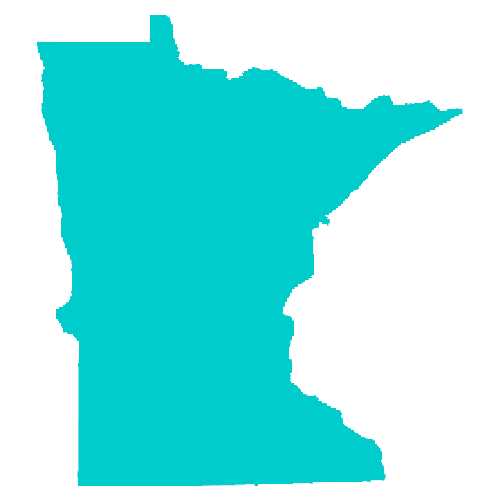 Map of Minnesota highlighting healthcare