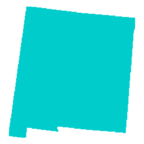 Map of New Mexico highlighting healthcare